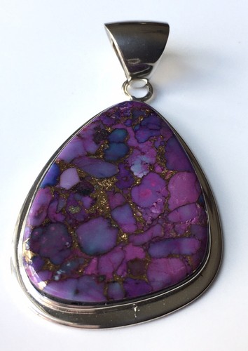 Purple Turquoise Sterling Silver Pendant Brand New In Box - Picture 6 of 9