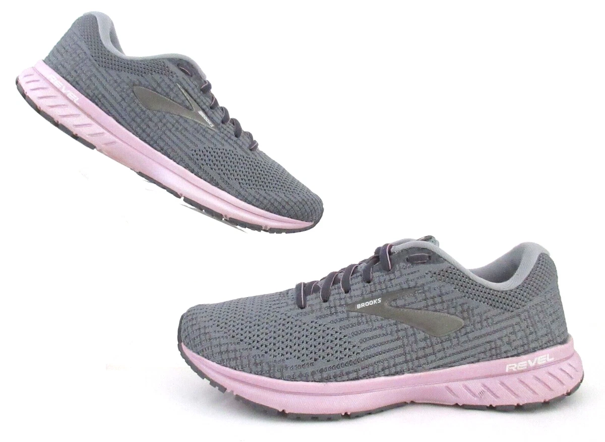 Pink and grey cheap brooks shoes