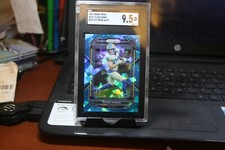 2022 Panini Prizm Tyler Higbee blue ice prizm 64/99 SGC 9.5