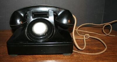 #ad VTG North Electric Pyramid Base Uniphone #5 Bakelite ART DECO $45.00
