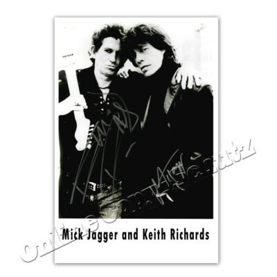 Mick Jagger and Keith Richards  ++  Rolling Stones - Autogrammfoto / autograph