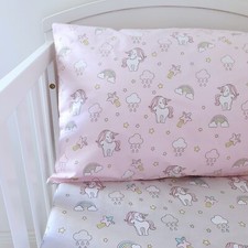 Baby Girl Cot Bedding, cotton, duvet cover 90x120, pillow case 40x60, Unicorn