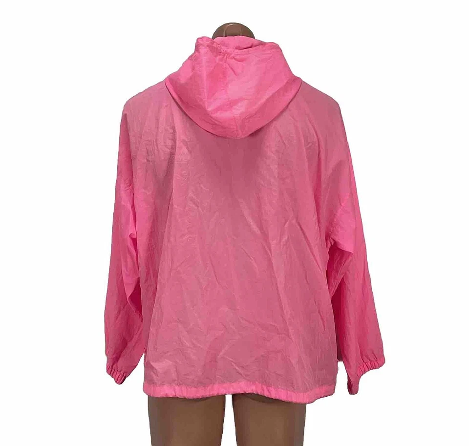 Chaqueta cortavientos ligera con capucha rosa neón L Pro Spirit de colección años 80 90 Pro Spirit para hombre Foto 2 de 4