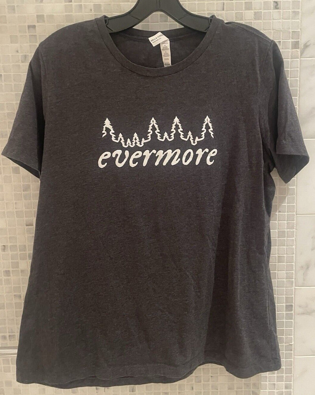RARE HTF Taylor Swift EVERMORE Pine Tree Soft T-shirt Size Large L Women’s EUC