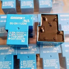 GU-SH-112DM 12VDC Goodsky Power Relay 30A 240VAC 4 Pin x10PCS New #E7*