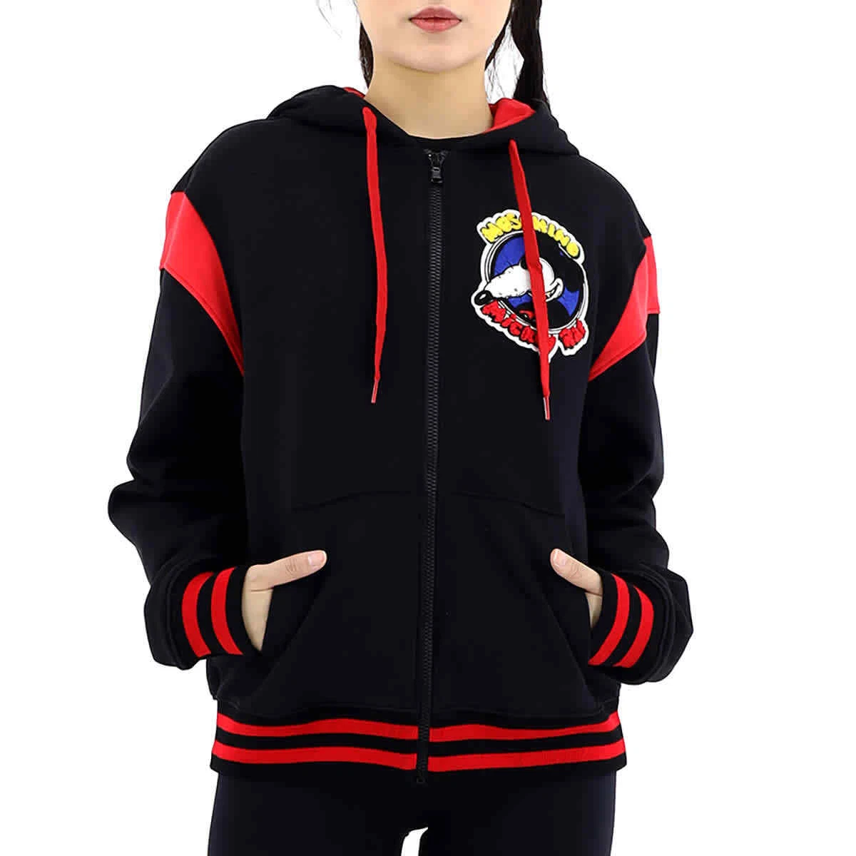 Moschino Ladies Mickey Rat Cotton Hoodie