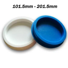 Black Round Silicone Rubber Stopper Plug Blanking Pipe Insert Bung 101.5-201.5mm