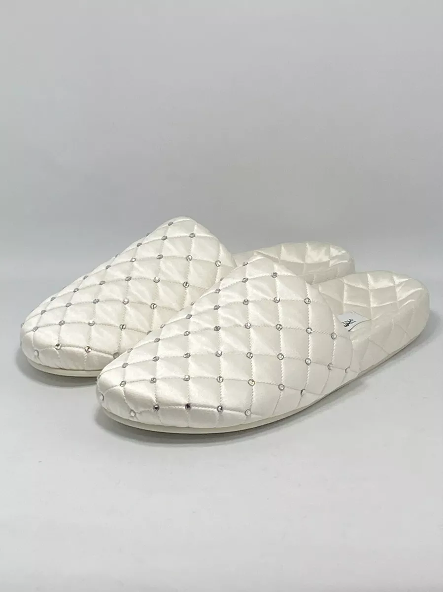 Jimmy Choo Crystal Embellished Satin Slippers size 39
