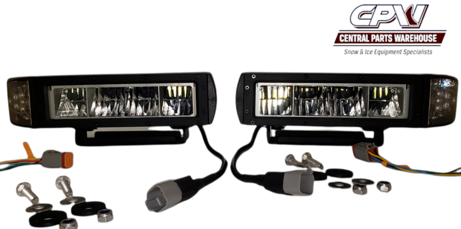 Heated LED Plow Lights Boss Meyer Snowdogg Western Replaces 1312100