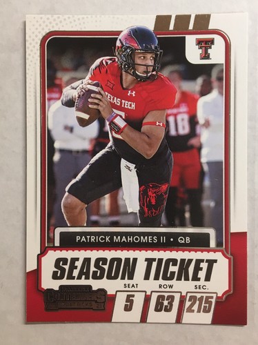 2021 Contenders Draft Patrick Mahomes #1 Season Ticket Base