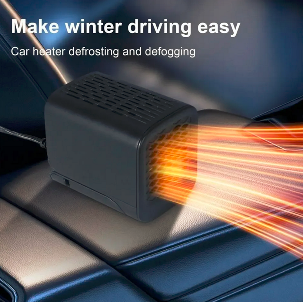 12V Portable Car Heater Fan - 2 Pack, 120W Defogger & Defroster For All 12V Vehicles