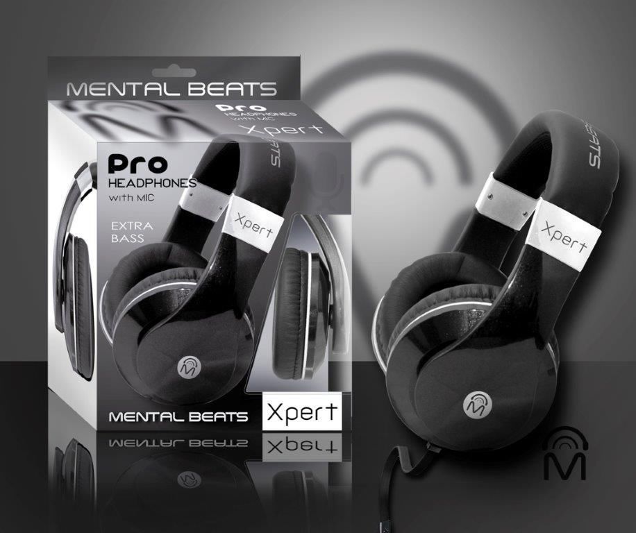 Mental Beats Xpert Pro Headphone Headset w/ Microphone Model 61858