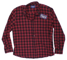 NWT-VISITOR Men's 'VIT109176' Red/Black LONG-SLEEVE BUTTON-FRONT PLAID SHIRT XL