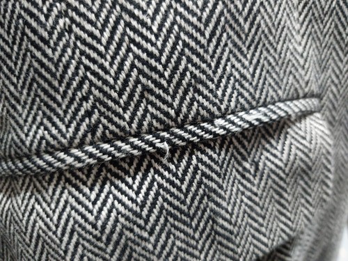 Pure Cashmere 'Lyndon' by Bladen Jacket, Black/White Herringbone- 44L - Picture 7 of 20