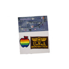 Iron on Patch Apple  Navy Patch Pack