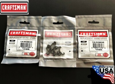 15 CRAFTSMAN 1/4'' BLACK REPLACEMENT SOCKET STUDS RACK RAIL CLIPS 941846 USA MADE