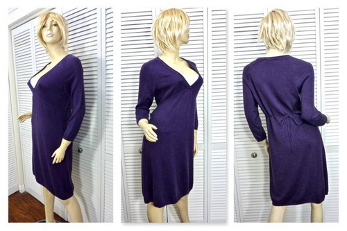 NWT $88 Nurture 2pc Grape Sweater Dress X-Small w White Tank Cotton Blend - Bild 6 von 13