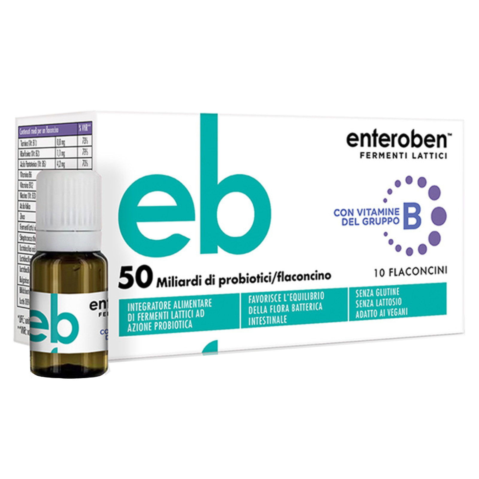 Enteroben Fermenti lattici 50 milaridi Probiotici 10 Flaconcini