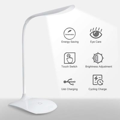 Dimmbare LED Schreibtischlampe Tischleuchte Touch Control einstellbare Helligkeit flexibel