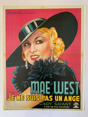 Vintage Mae West I m No Angel Je Ne Suis Pas Un Ange Poster 15 x19  Netherlands