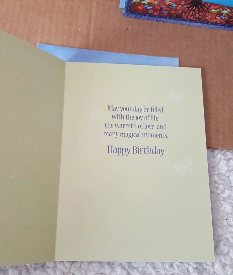 Leanin Tree Birthday Cards (2) Butterfly Tree by Paul Heussenstamm w Envelopes - Image 3 of 4