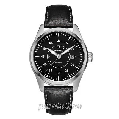 Parnis Sapphire 5 ATM Miyota Automatic Men Boys Pilot Watch 44mm