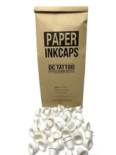 200x DCtattoo -Environmentally Friendly Paper Tattoo Ink Caps Cups Pots (S, M, L
