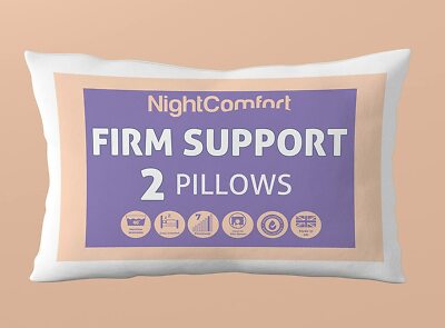 NightComfort Luxus Mikrofaser Kissen weiche/mittlere/feste Unterstützung, 2er Pack