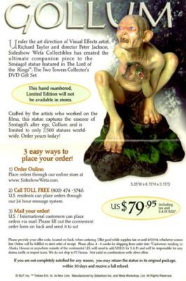 Buste Gollum – Weta / Sideshow – Collection Le Seigneur Des Anneaux – Occasion