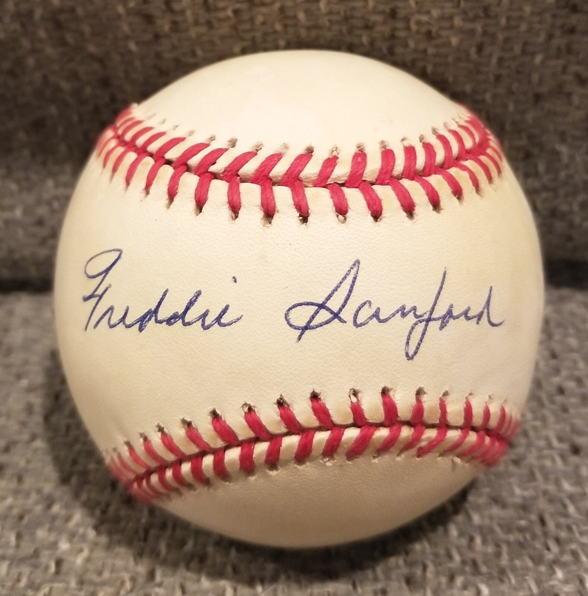 Fred Sanford Signed Autographed American League Baseball NY