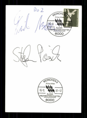 Emil Baier and Stephan Piesik Rowing World Cup 1981 Original Signed + A 241397