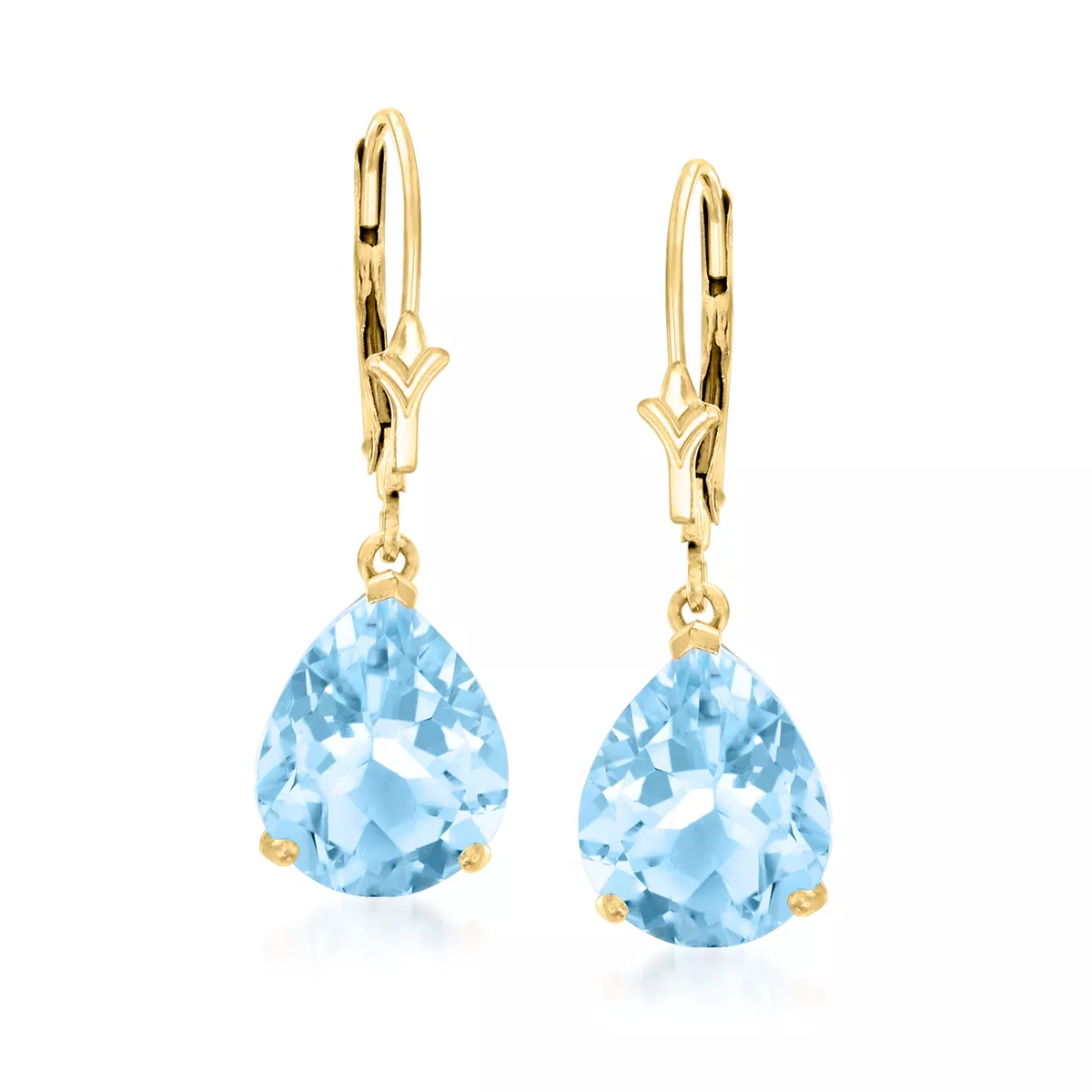 Ross Simons 7.50 ct. t.w. Sky Blue Topaz Drop Earrings in 14kt