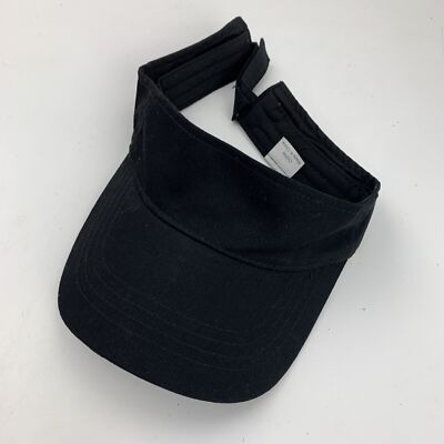 Unbranded Blank Black Visor Cap Hat Adjustable