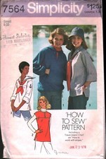 7564 Vintage Simplicity Sewing Pattern Misses Pullover Tops How to Sew OOP Sew