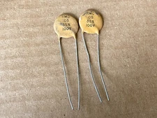 2 NOS Vintage 1960s RMC Ceramic Disc .05 uf 100v Guitar Tone Capacitors Mallory