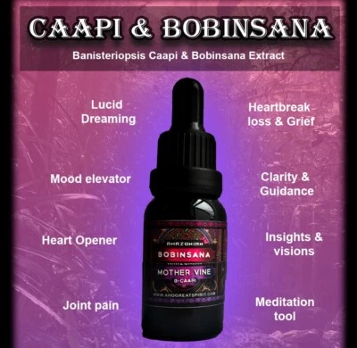 AHO GREAT SPIRIT Bobinsana & Banisteriopsis Caapi Amazonian Master plant Tincture 1.2