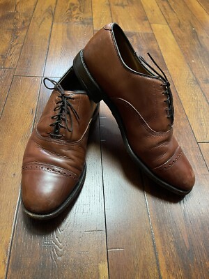 Allen Edmonds Byron Size 9 E Allen Edmonds Byron Cap Toe Cognac Leather Oxford Shoes 9C  main image 4