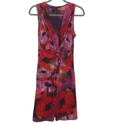 HALLHUBER Sleeveless watercolor floral print colorful dress size Medium
