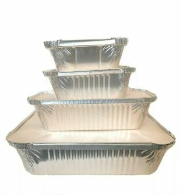 9"" X 9"" X 2"" Große Aluminiumfolie Lebensmittelbehälter Schalen