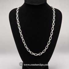 925 Sterling Silver - Cable link chain 22 4mm