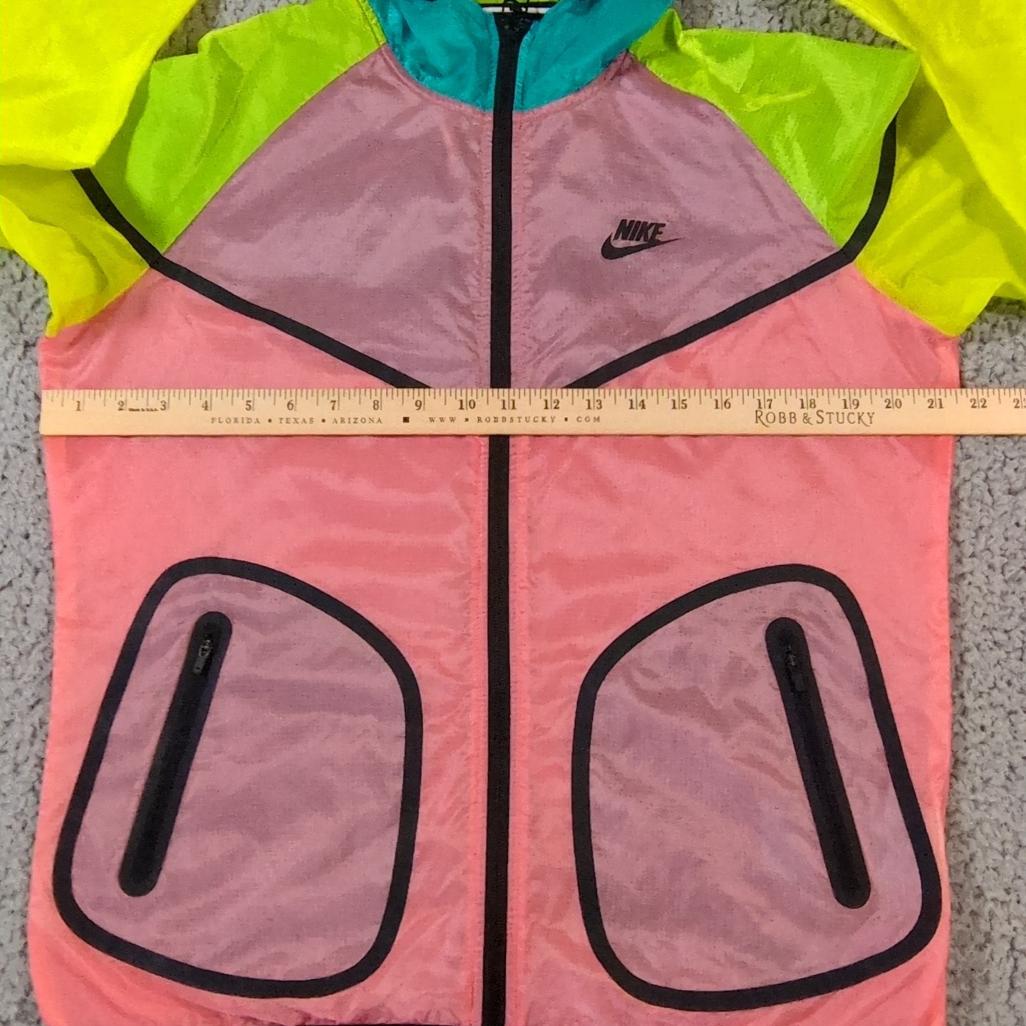 Nike Jacket Hyperfuse Tech Size L Colorblock Wind… - image 12