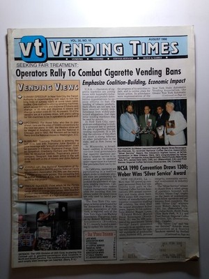 Vending Times Magazine Aug 1990 Arcade Pinball Dr Mario Pit-Fighter Moonwalker