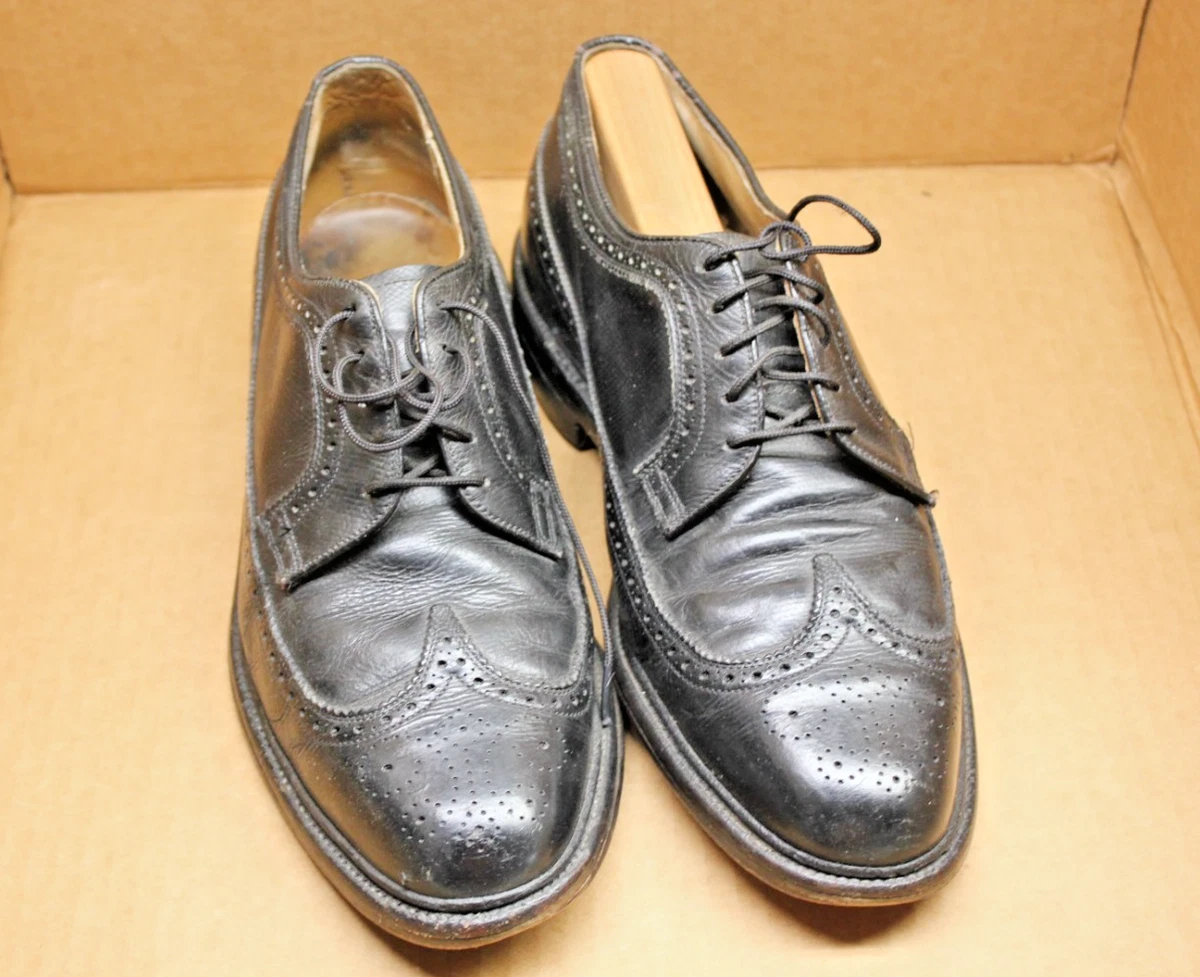 Vintage Imperial Florsheim Black Leather Men\'s Oxfords. Excellent condition. 10B Florsheim Leather Vintage Shoes for Men | eBay main image 3
