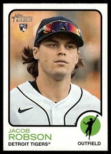 2022 Topps Heritage High Number Jacob Robson Rookie Detroit Tigers #588