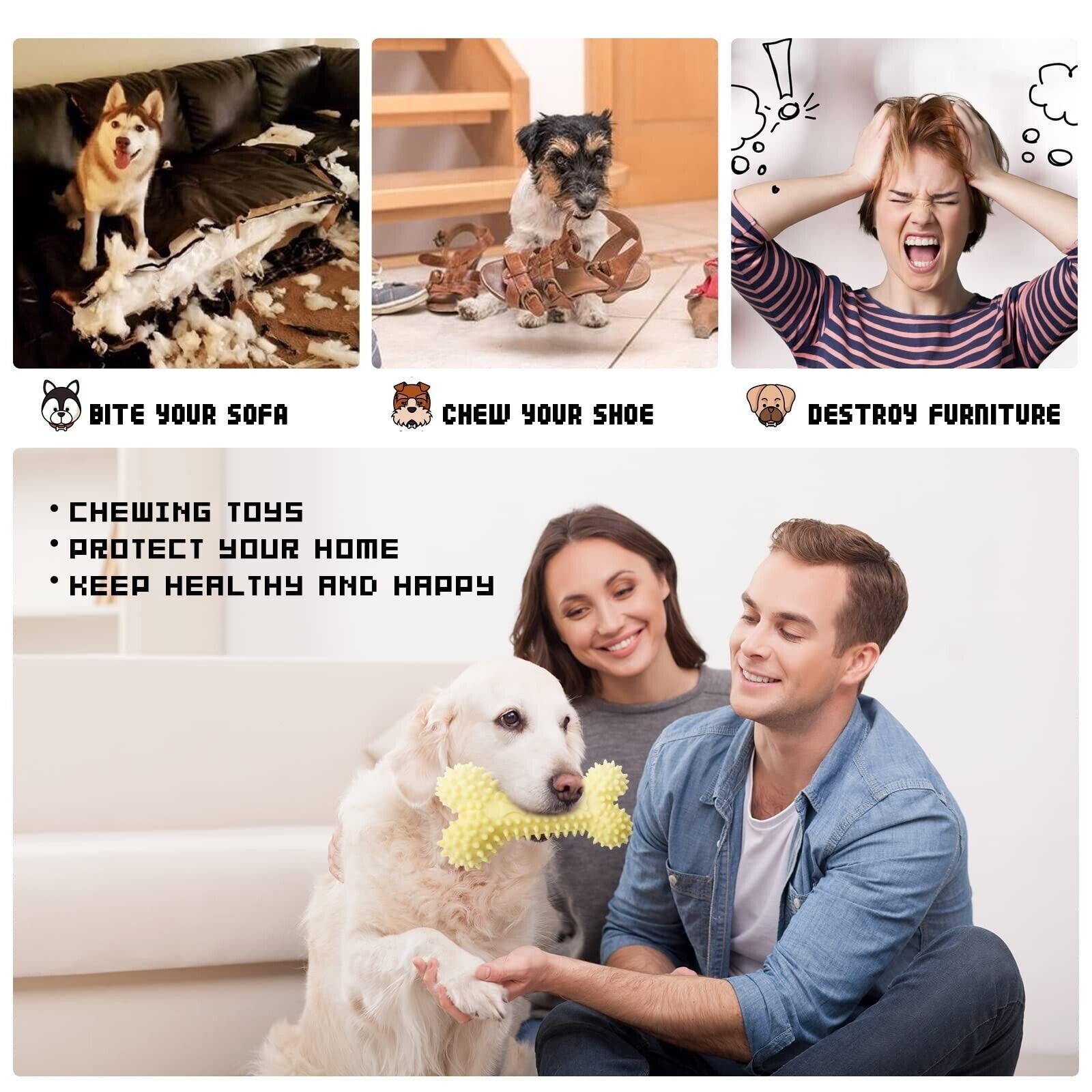 10 Pcs Dog Toys Puppy Toys Rope Toys Braided Rope Chew Play Toys Teething Toys