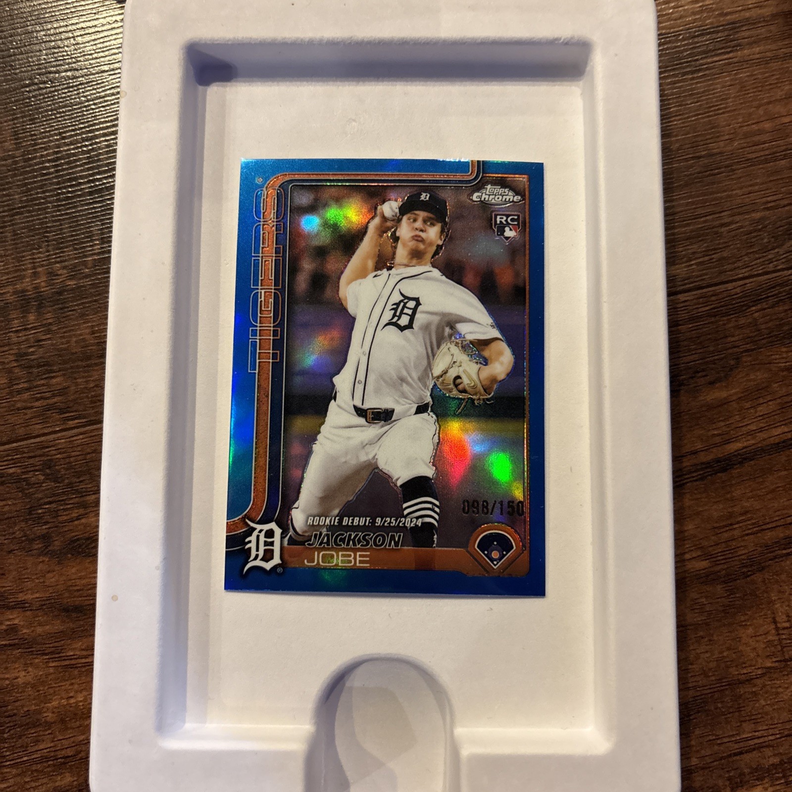2025 Topps Chrome Update - Jackson Jobe #USC48 True Blue Refractor /150 (RC)