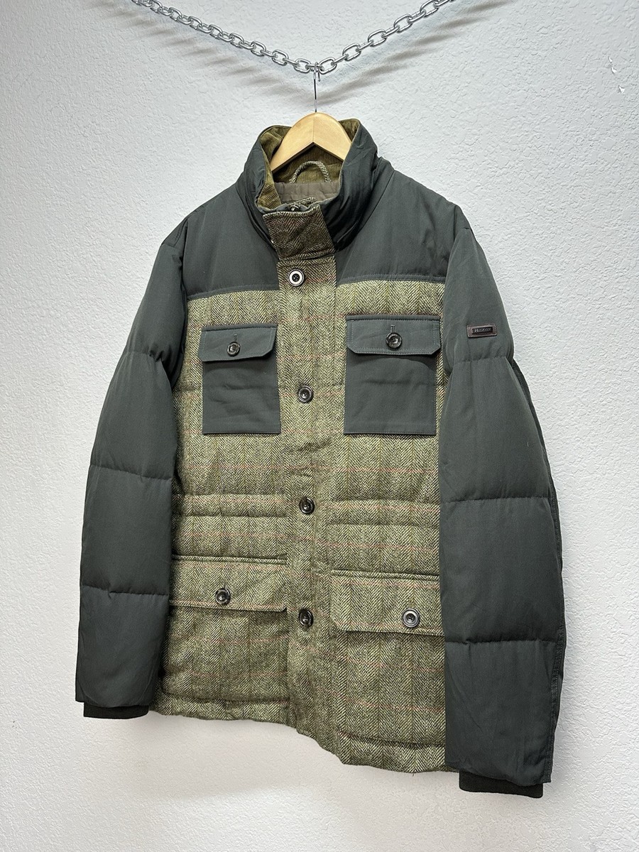 Hackett London Men's Tweed Down Puffer Jacket Parka Size XL | eBay