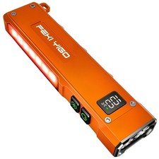 Flat EDC Flashlight Rechargeable 1800 Lumens - Pocket Flashlight with 365nm U...
