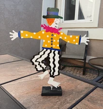 Vintage 1998 Judie Bomberger Hand Signed Metal Sculpture Clown Cirque du Soleil