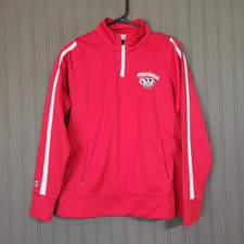Holloway Wisconsin Badgers Quarter Zip Sweatshirt Pullover Red Women's Medium